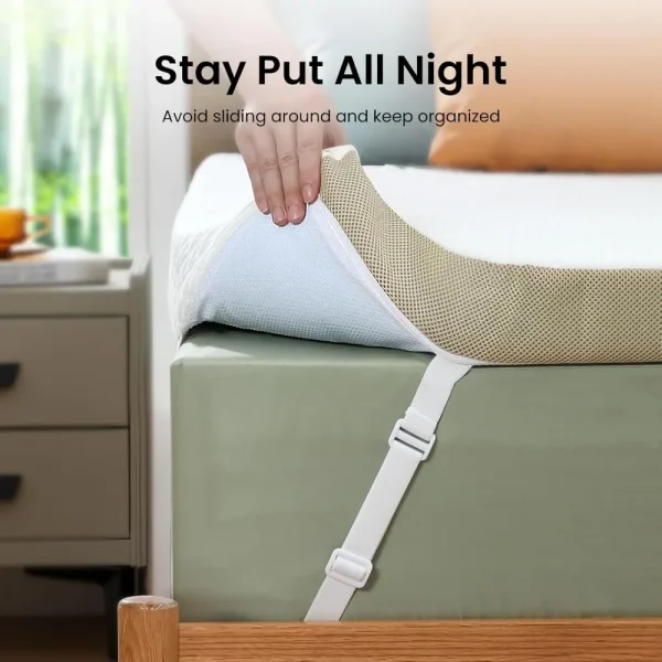 Memory Foam Mattress Topper, 4 Inch Cooling Gel Infused Mattress Topper with Soft Cover, CertiPUR-US and Oeko-TEX Certified, - Image 3