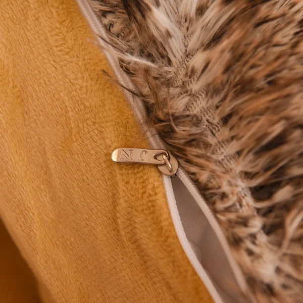 3pcs Luxurious Leopard Print Faux Fur Plush Duvet Cover Set - Ultra-Soft, Warm, and Fluffy Shaggy Design with Zipper Closure - I - Image 6